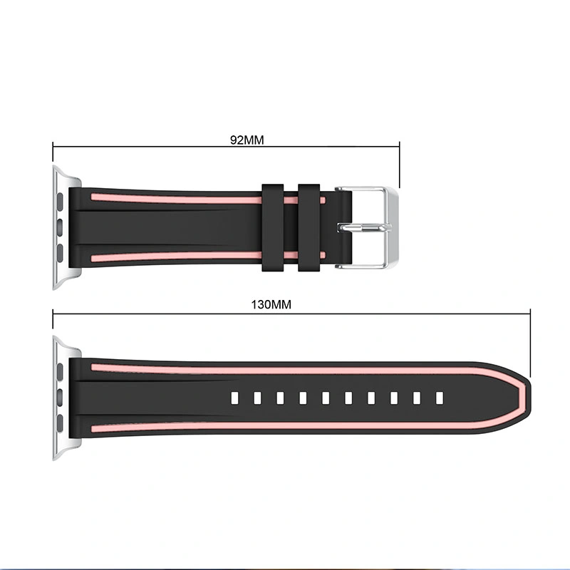 Bracelet en silicone pour Apple Watch Two-Color sangle Series5