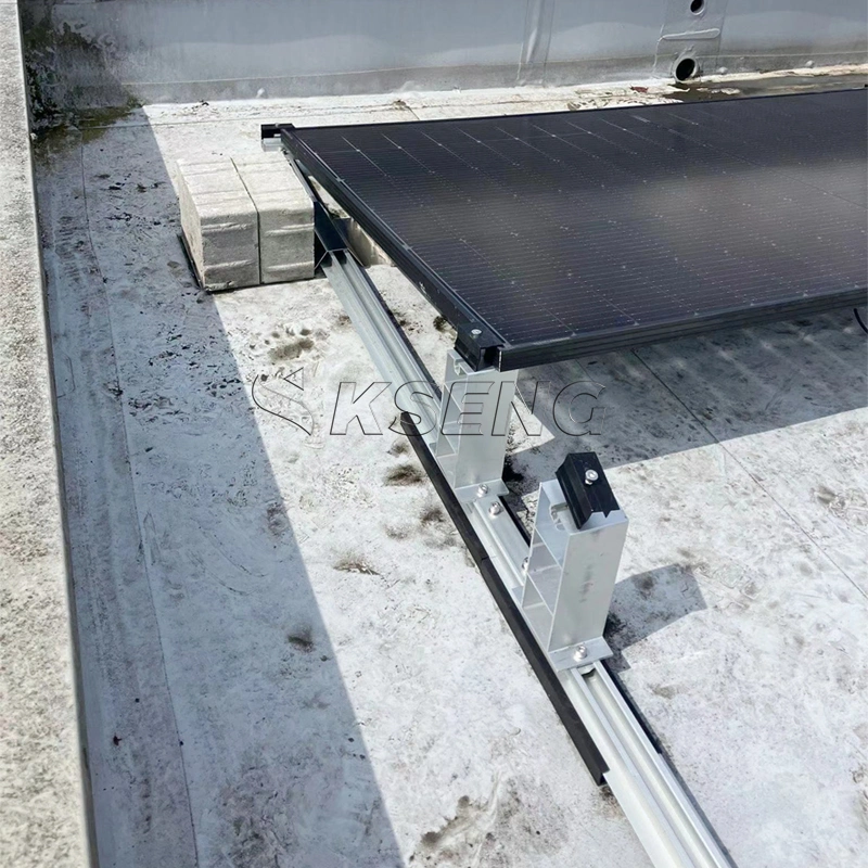 Solar Manufacturing Companies PV Solar Panel Roof Racking Mount System Solar Rack Ballasted Roof Mounting