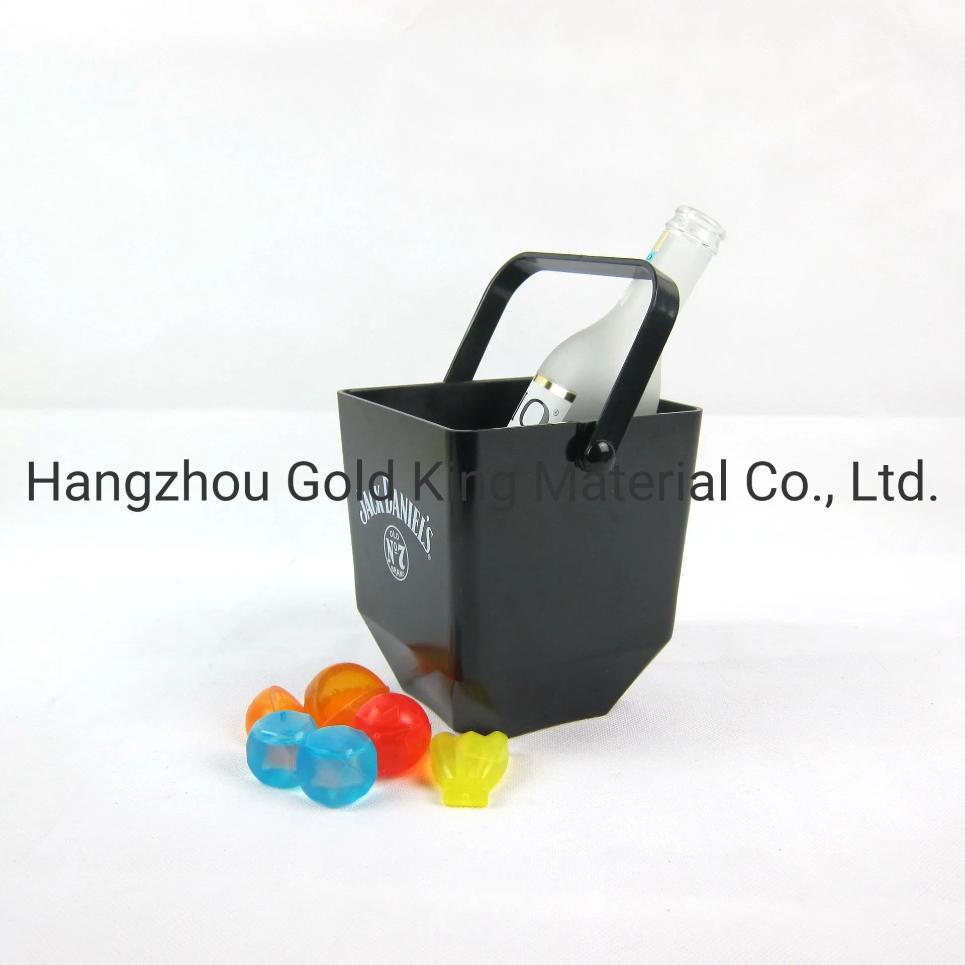 Small Capacity Orange Color Ice Bucket with Handle