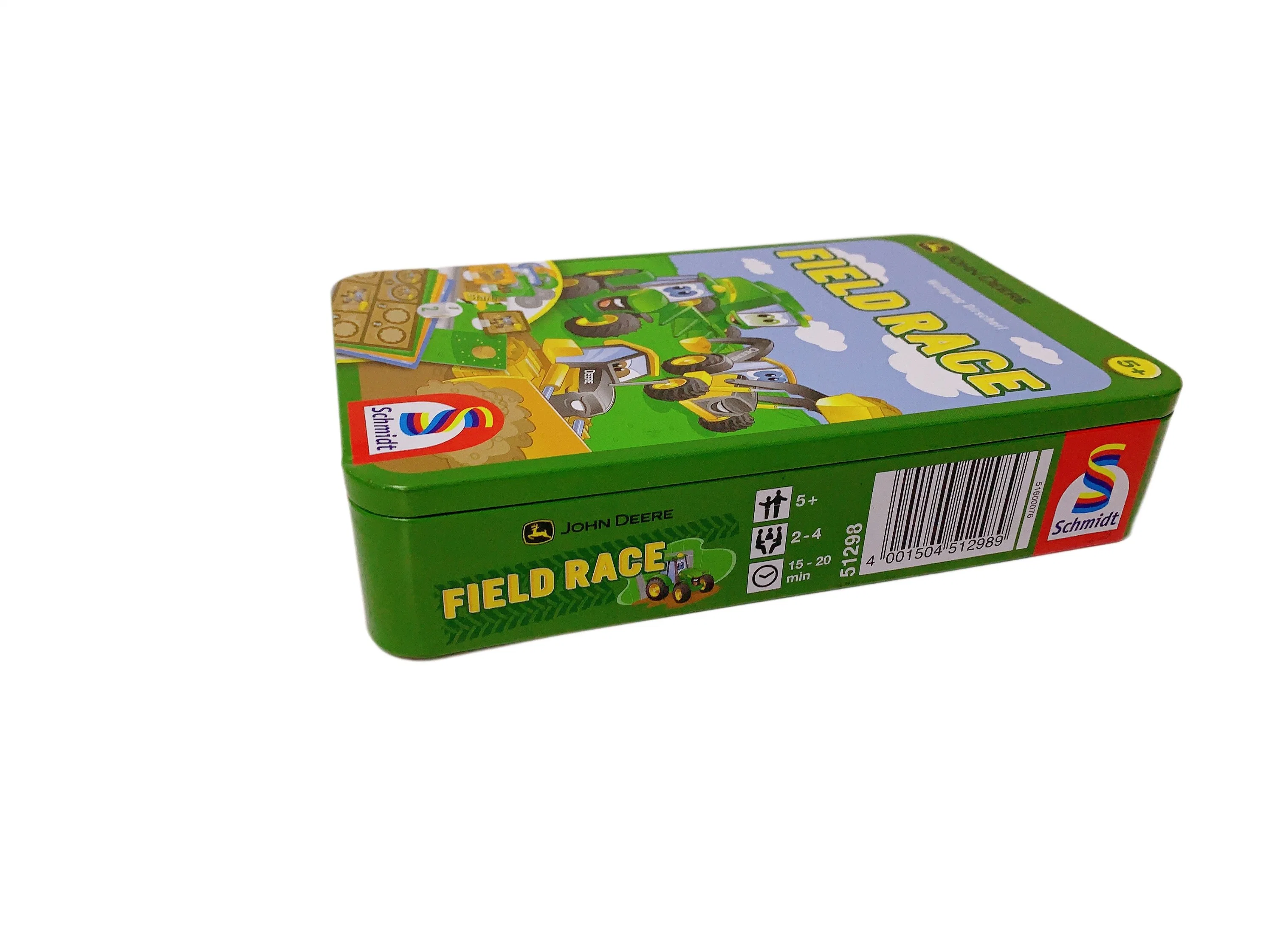 Горячая продажа Прямоугольная печать игрушечные олово игральные карты олово Box Metal Tin Small Poker Tin Box Race Tin Box Упаковка для игры