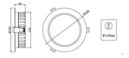 25W LED rund Thin Panel Light SMD2835 LED Down Lighting