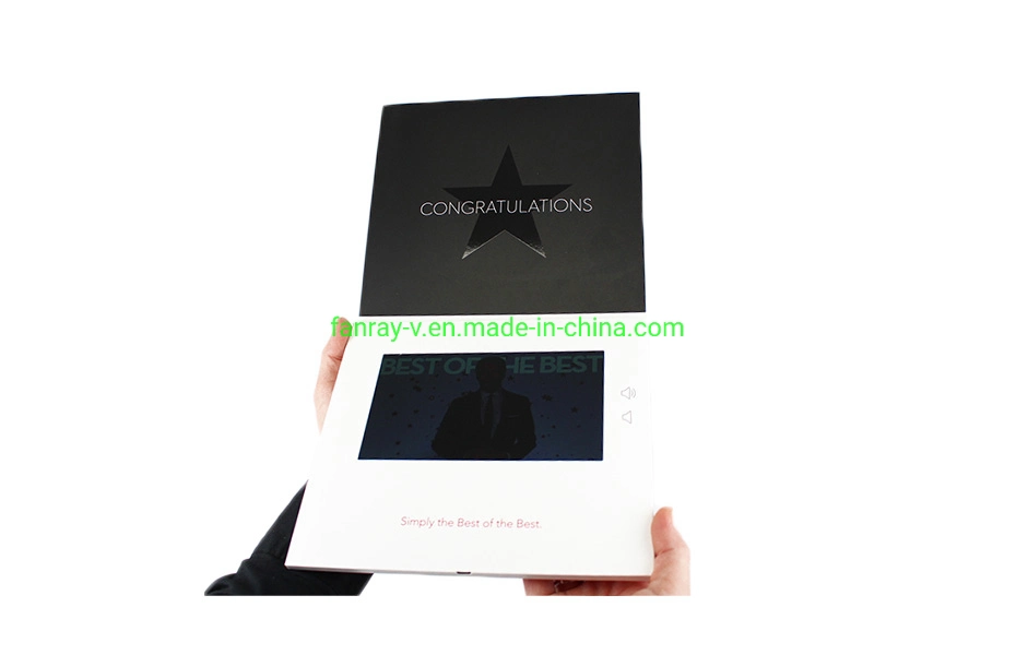 Factory Personalised 7inch LCD Video Brochure Card for Promotional Gift