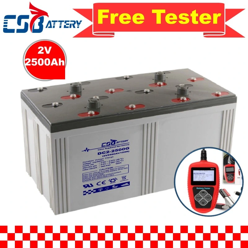 Csbattery 2V 2500ah Rechargeable Gel Battery for Golf-Cars/Buggies/Electric Power/Submersible-Pumps/AAA