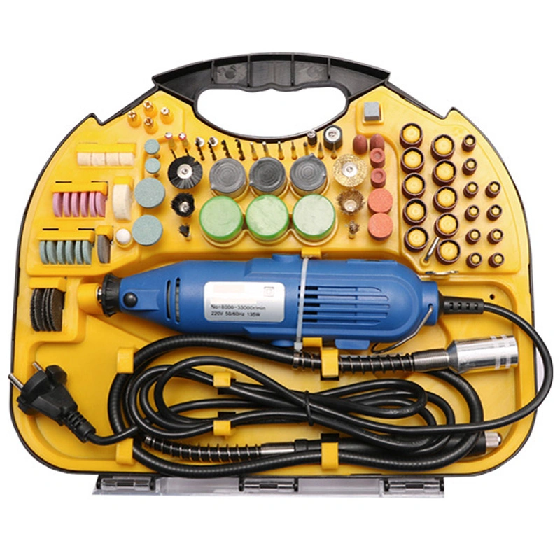 Tolhit 135W 211PCS Mini Drill Grinder Kit Electric Rotary Tool