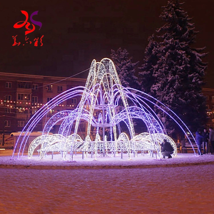 Christmas Decor 3D Effect Dynamic Customized Size LED Fountain Light