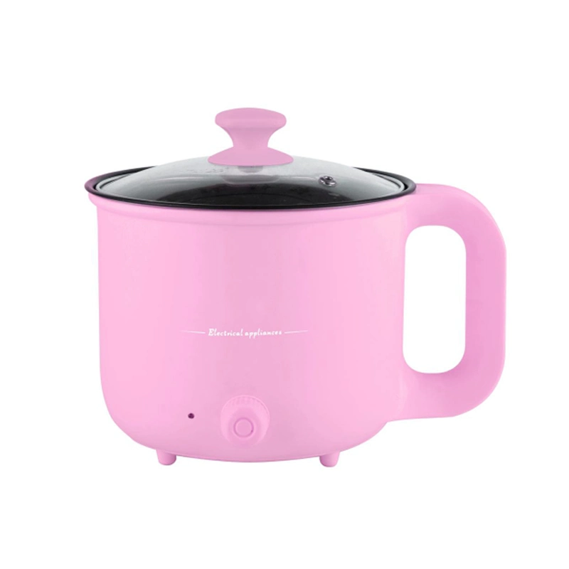 La olla cocción sartenes Fry Mini Cocina Cocina caliente de la ronda de la moda de alta calidad Non-Stick Multi sartén eléctrica Mini vaporizador Multicooker