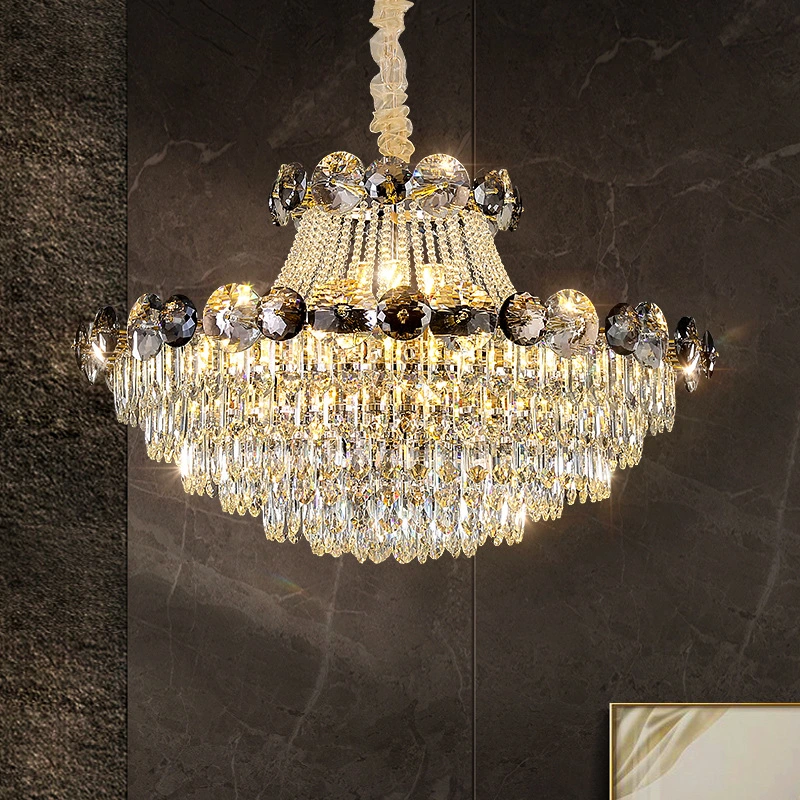 Nuevo diseño decoración interior LED cristal de lujo Chandelier lámpara colgante