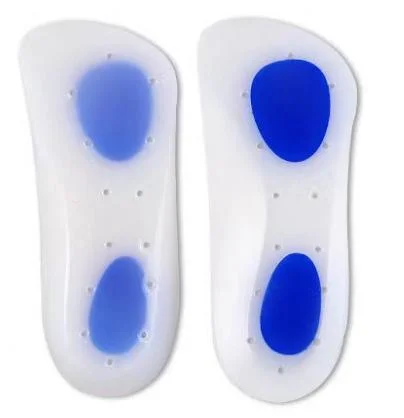 Silicone Shock-Absorbing Heel Flat Foot Sports and Leisure Half-Cushion Silicone Insole