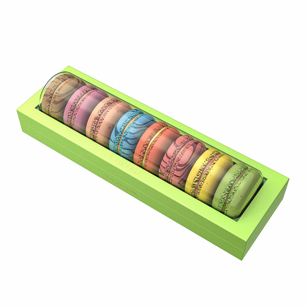Macaron Food Container Biscuit Sweet Cookie Cake Bakery Paper Shipping Box Packaging
