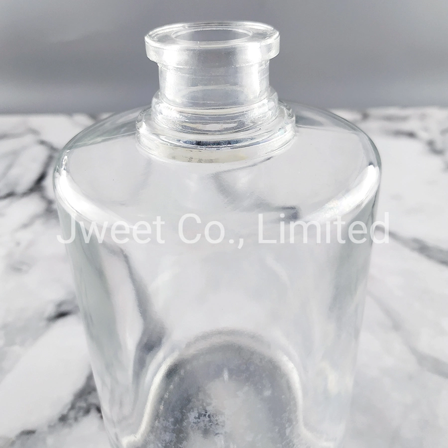 Hot Selling Custom Round Flat Shoulder Transparent Wine Glass Bottle