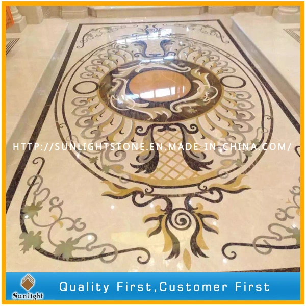 China Cheap White/Green/Black/Yellow Mosaic /Waterjet Travertine / Marbles for Floor Tile Slab