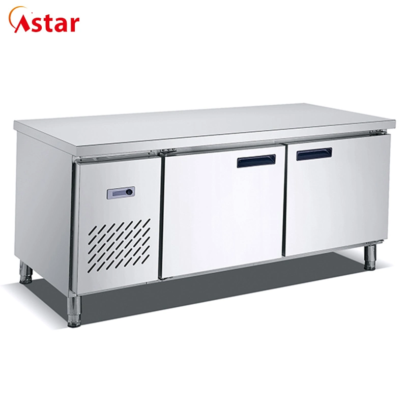 304 Stainless Steel Kitchen Undercounter Cooler Refrigerator for Restaurant