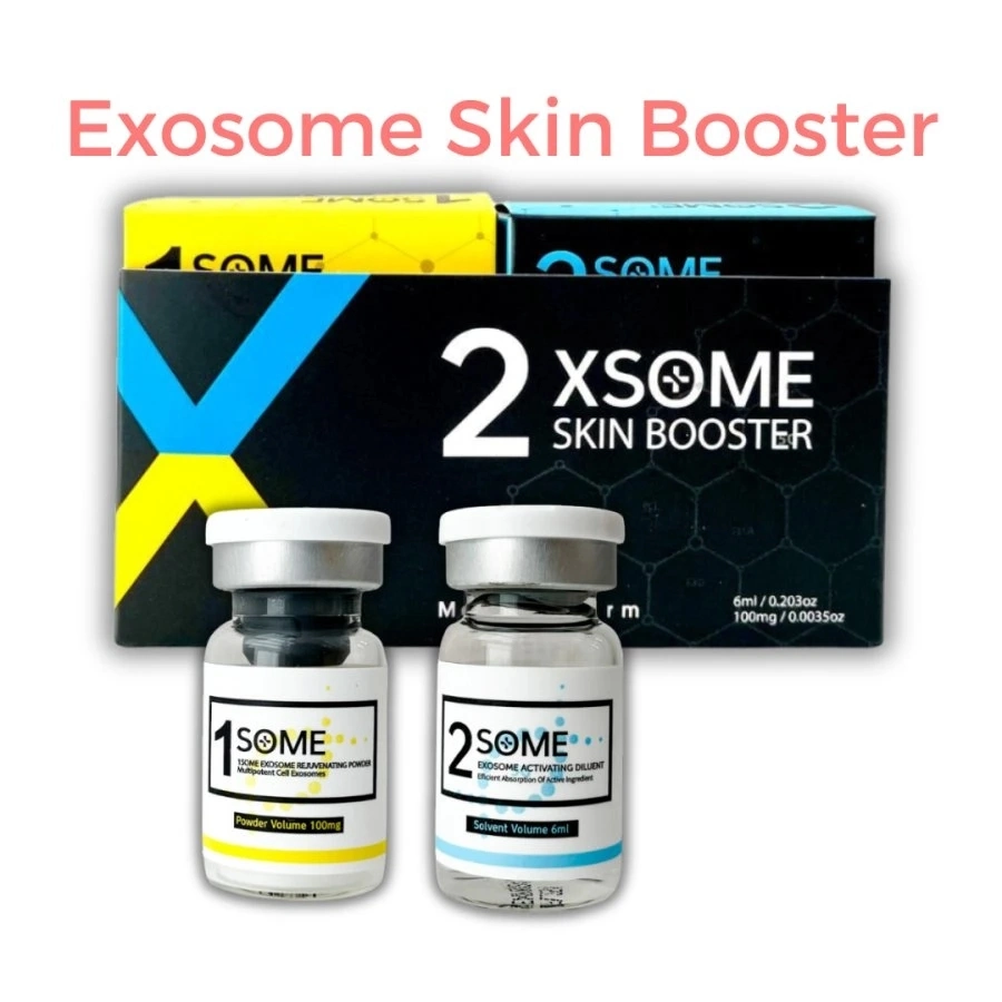 2xsome Exosome polvo potenciador de la piel 1algunos Exosome piel Polvo Booster hialuronato sódico Vitamina C la piel contra piel Skinbooster Winkles inyección de refuerzo