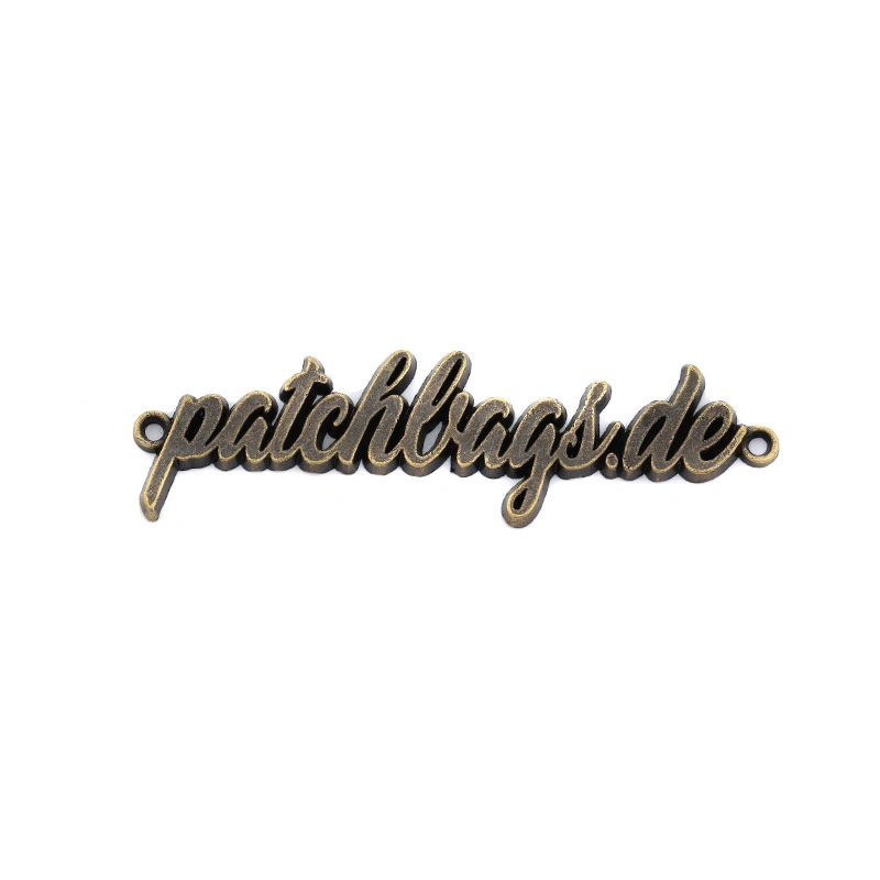 Metal Perforated Dress Letter Label DIY Luggage Hardware Logo Nameplate