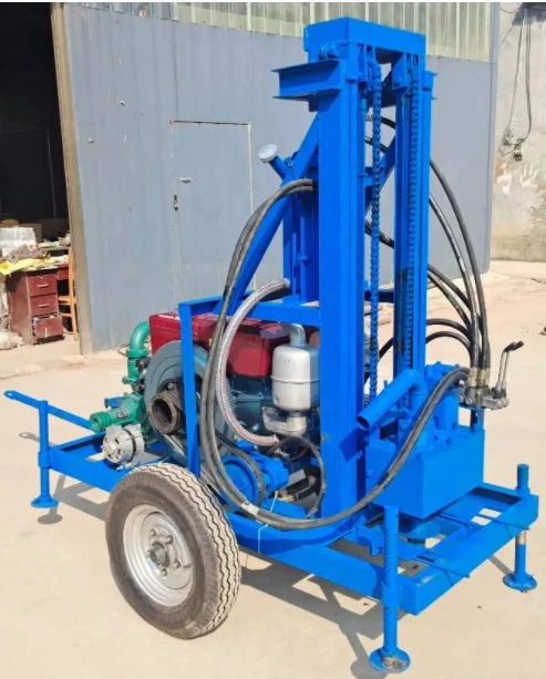 Portable 22HP 150m Deep Water Well Drilling Rig Machine