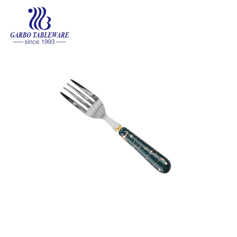 Dark Green Ceramic Handle Stainless Steel Dinner Knife Butter Knife Competitive Price Food Safe Customized Stainless Steel Dinnerware Flatware Tablware