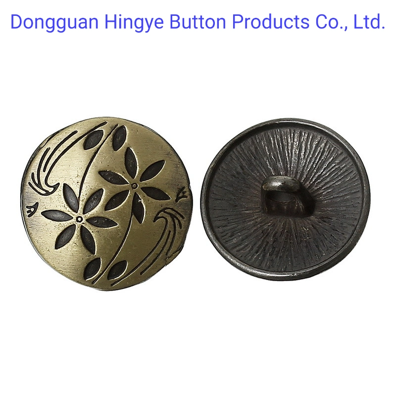 Metal Button Zinc Alloy Vintage Style Fashion Metal Sew on Shank Foot Button for Clothes