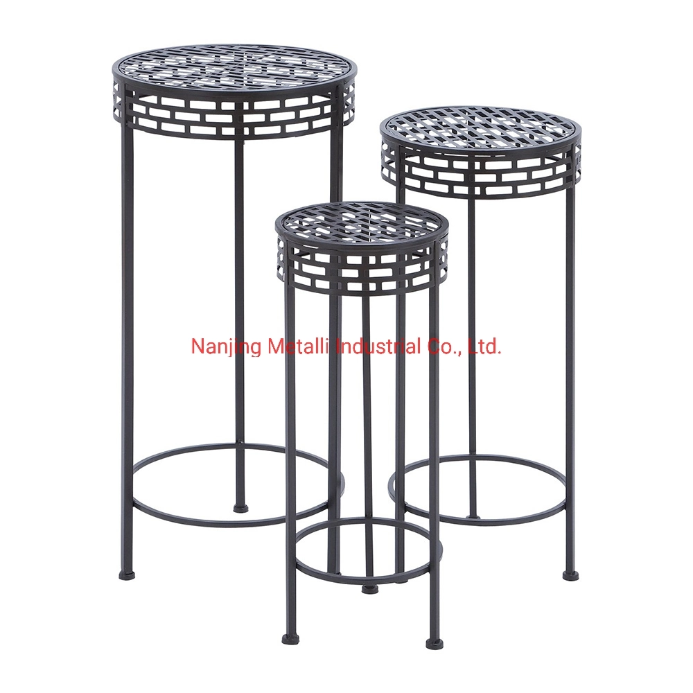 CNC Custom Garden Welding Decoration Flower Pot Base Metal Flower Stand