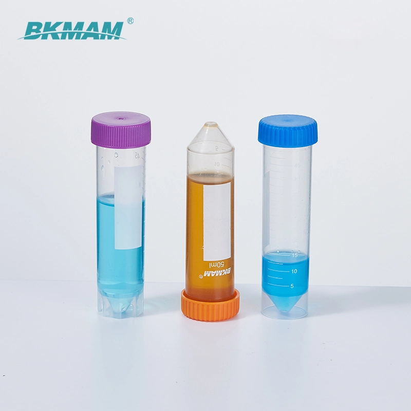 Disposable PP Centrifuge Tubes Blue Orange Purple Green Screw Cap Concial Falcon Tubes