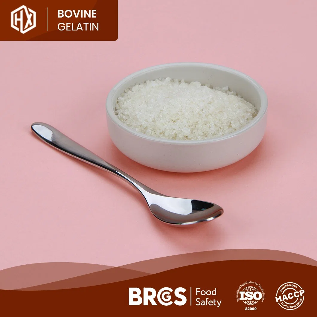 Halal Haoxiang piel bovina la gelatina en polvo High-Purity 150 flor de piel de vacuno la gelatina de fabricación China Wholesale Halal personalizado de gelatina de comestibles de bovino