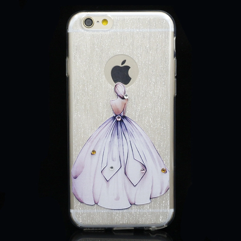 Belle robe de mariage TPU étui pour iPhone 5/6/6plus