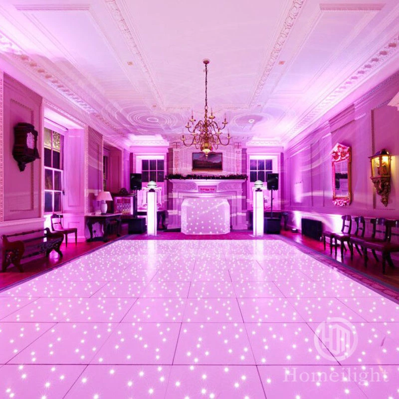 Guangzhou Homei 20 * 20ft Sternenlicht Tanzboden zum Verkauf Acryl Panel LED Light Dance Floor