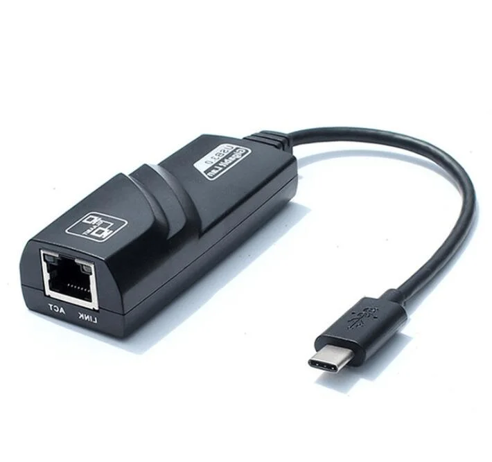 1000Mbps USB 3.1 tipo C a Gigabit Ethernet RJ45 Adaptador de tarjeta de red LAN