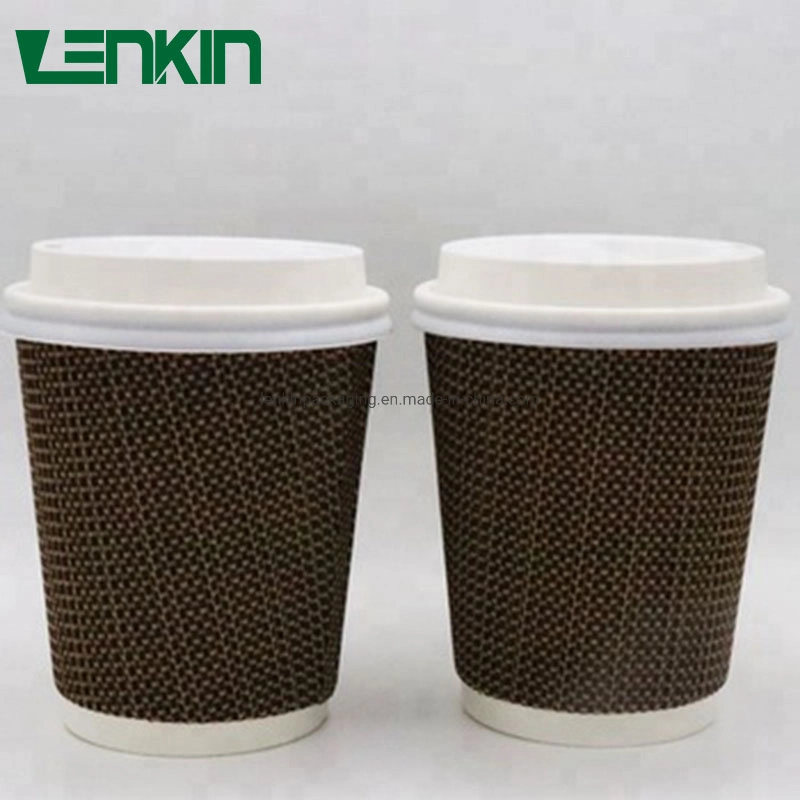 Delicate Ripple Wall Eco-Friendly Paper Cup for Coffee Tea