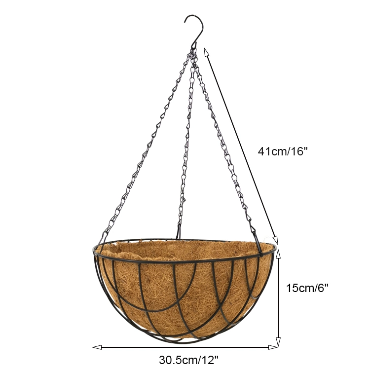 Hogar decoración Colgante macetas de plantas Plotones de flores y plantas frescas Coconuts Hanging Flower Pot 12 pulgadas Baskets Colgantes