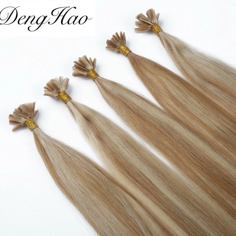 Qualidade superior 12um duplo grau elaborado 100% Remy Hair Queratina Stick Nail U Dica barbeiro