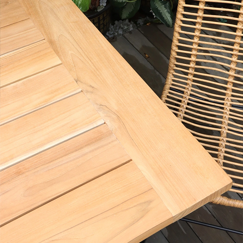 Hot Bar Hotel OEM Foshan Garden Benches Outdoor Wood Table Chair Dining Set