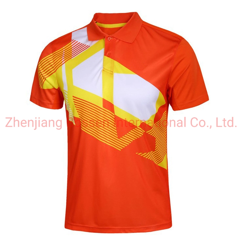 Original Factory OEM Custom Printing Polyester Breathable Moisture Wicking Quick Dry Yellow Polo Shirt