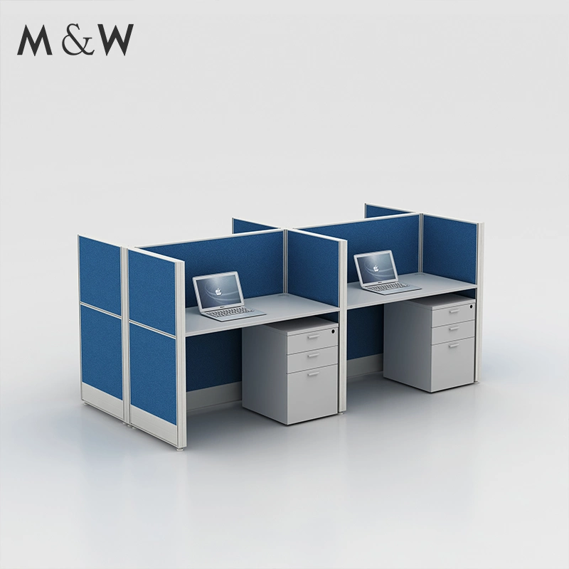 New Design Cubicle Furniture Dividers Aluminium 4 Person Workstation Office Partition