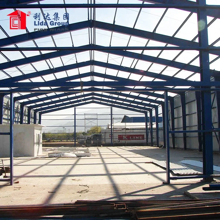 Light Metal Galvanized Fabricated Construction Steel Frame Structure