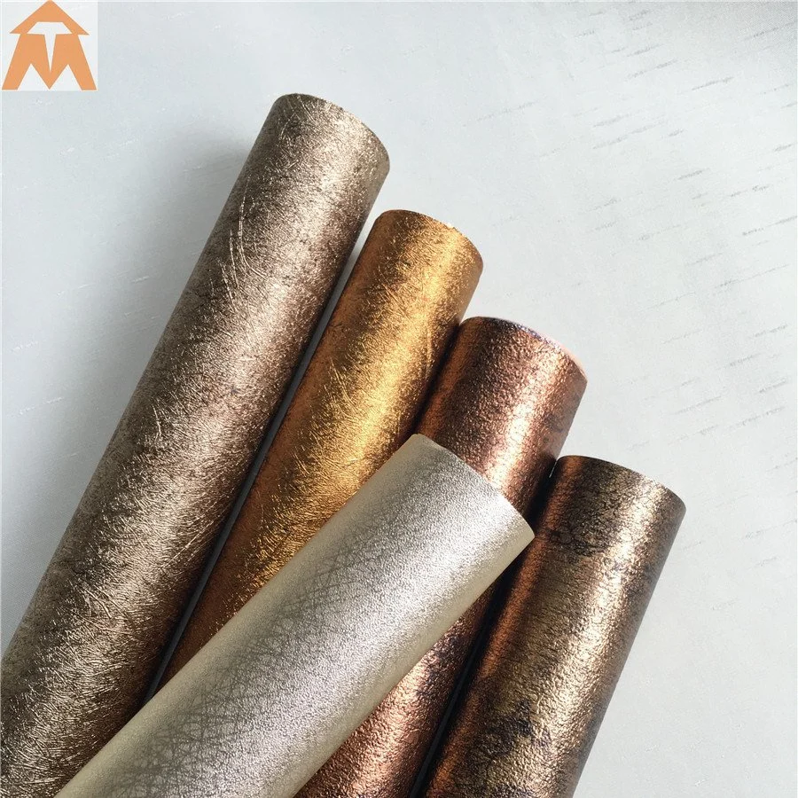 Huichuang Embossed Metallic Paper Retro PVC Film for Skirting Frame Wall Panel