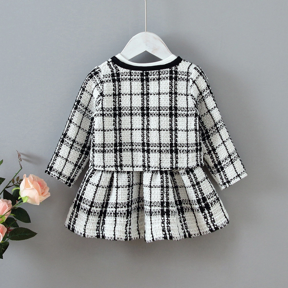 Spring and Autumn Girls Chick Vintage Suit Dress Jkt-489