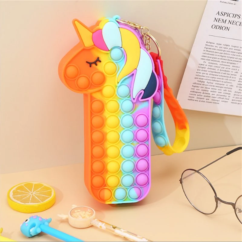 Stationery Box DIY Silicone Pen Bag Pen Box Children&prime; S Function Pencil Box