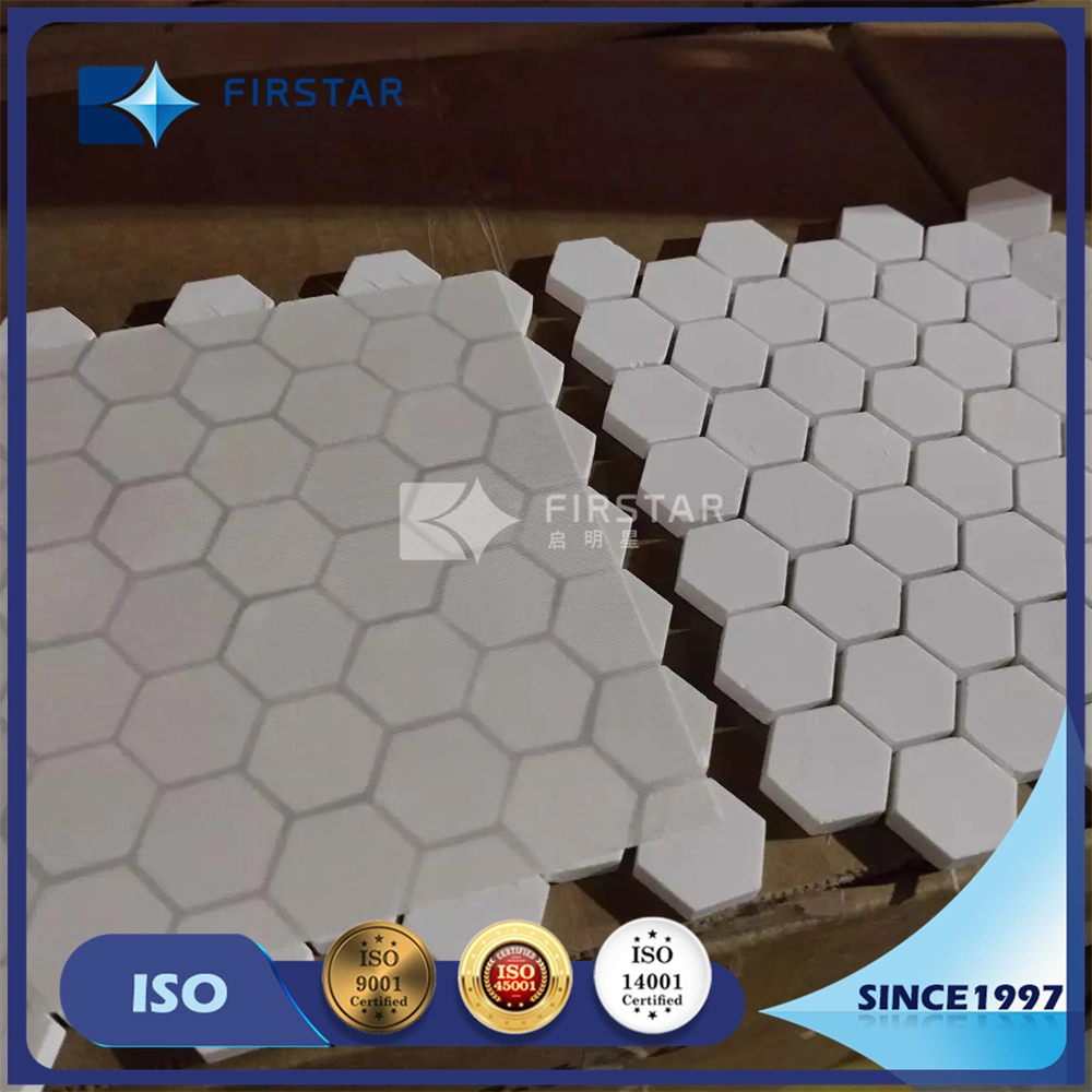 150*150mm Alumina Hexatile Mat on Mesh Backing for Metal Surface Wear Protection