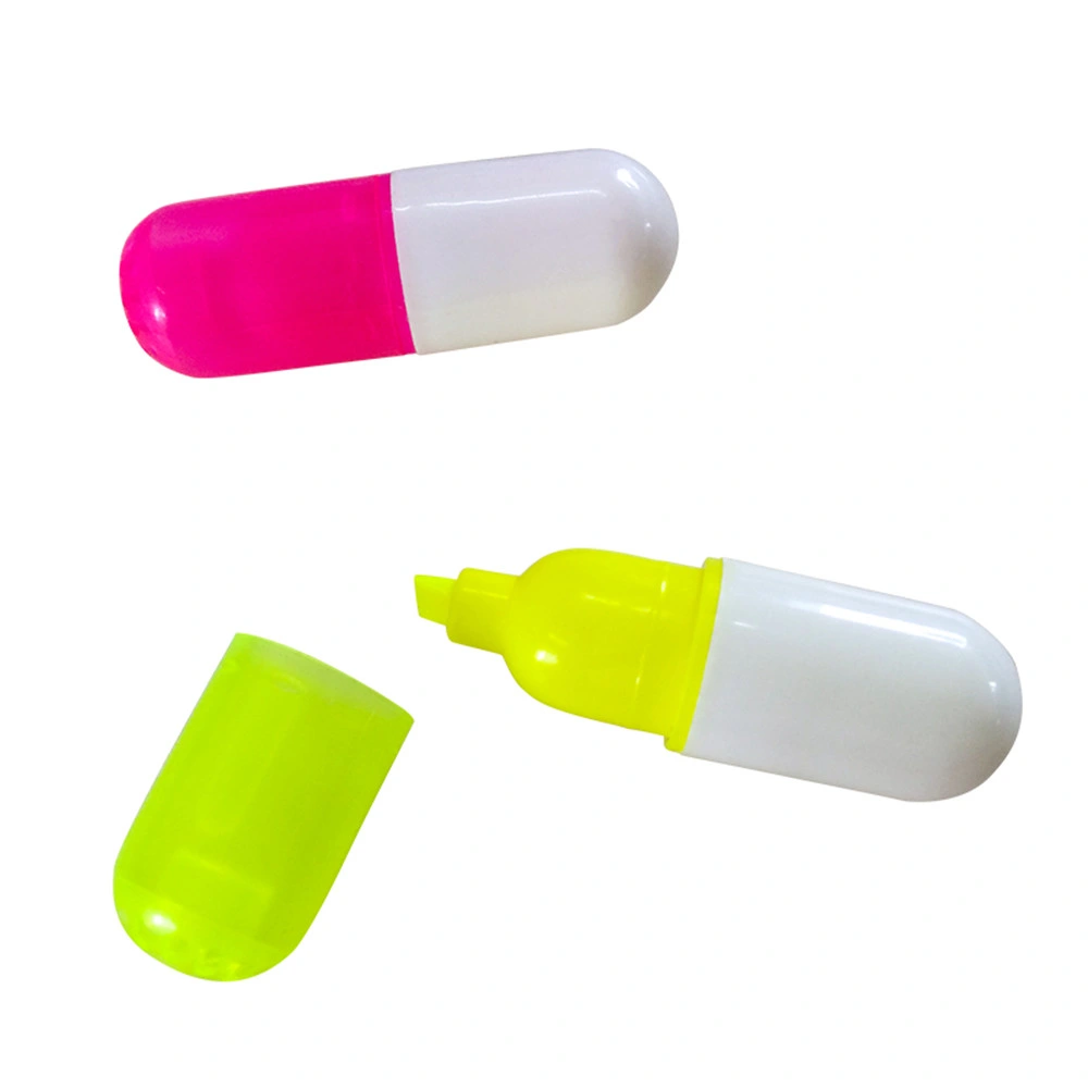 Marcador de resaltado multicolor lápiz marcador Color intenso Medicina Pill resaltadores