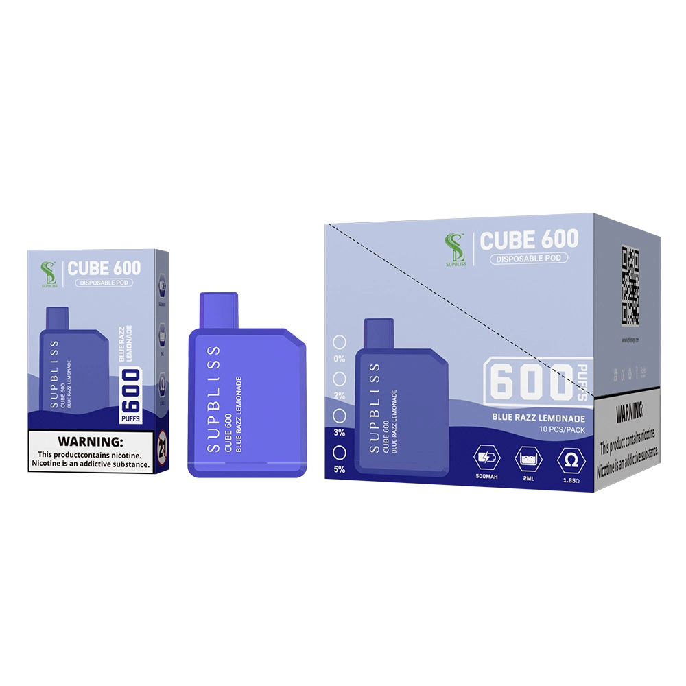 En el REINO UNIDO E Supbliss Mayorista/Proveedor de cigarrillos cubo 600 inhalaciones con certificado Tpd 2ml de capacidad de Vape desechables