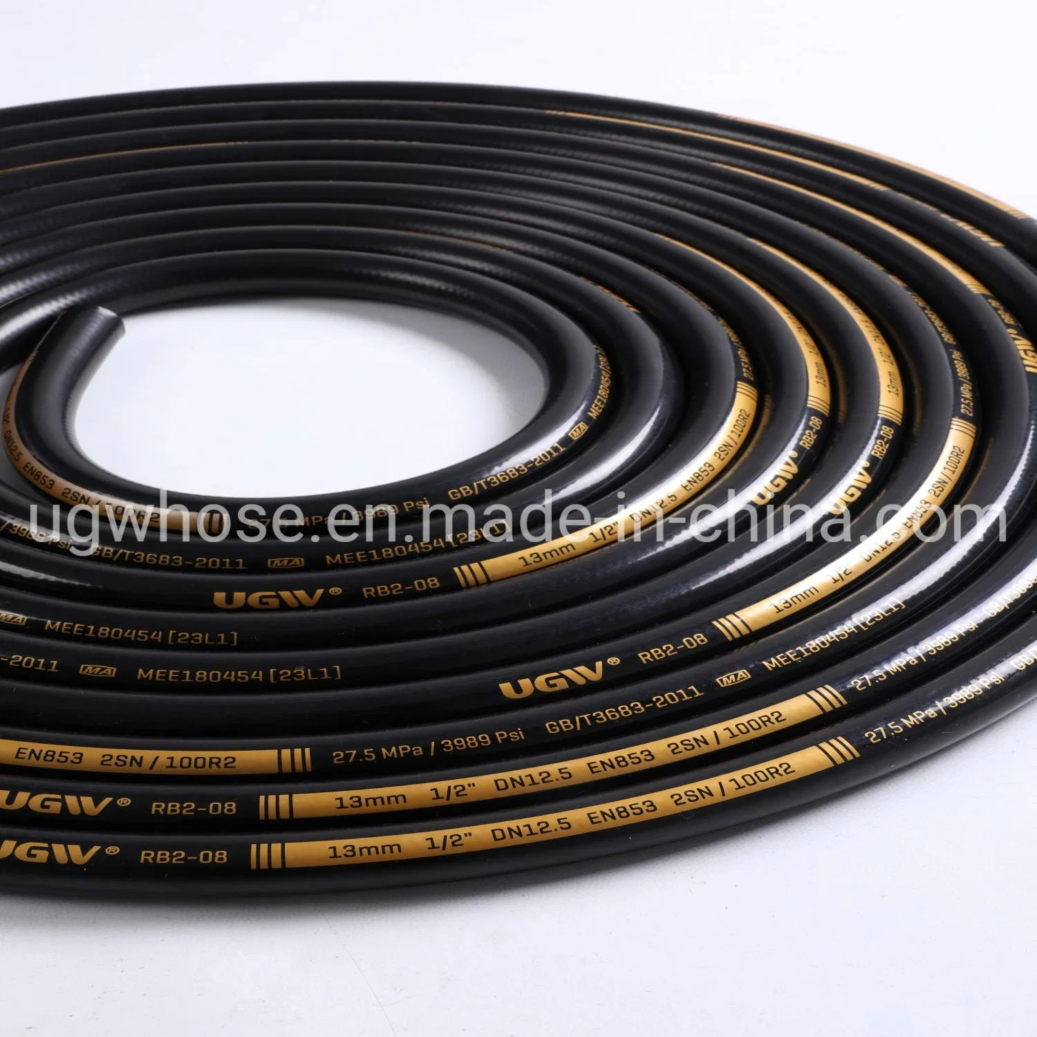 High Pressure Steel Wire Braides Rubber Hose with Smooth Cover Ugw Hose