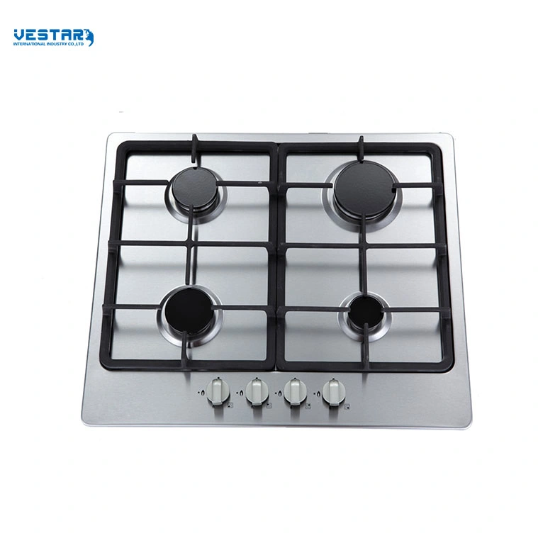 Kitchen Appliance Stainless Steel 4 Burner Gas Hob