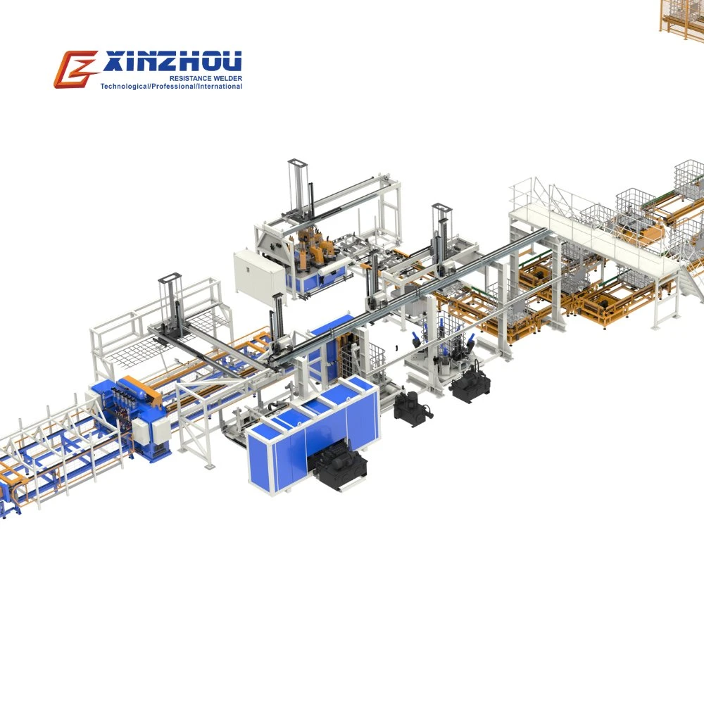 Xinzhou IBC línea de producción de jaula inferior soldadura de esquina de pallet IBC Máquina