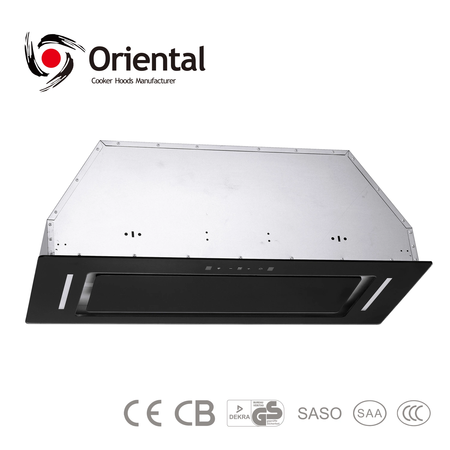 750mm Width Glass Built-in Range Hood with Touch Switch Control