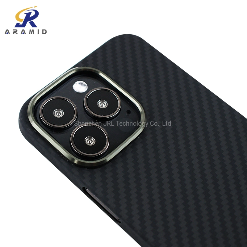 Nueva funda de fibra de carbono para iPhone 13 PRO Anti Otoño Aramid Fiber fundas de teléfono Negro