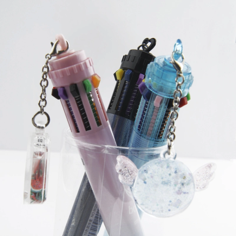 Wholesale/Supplier School Stationery Cute Personalised Plastic Retractable Multi Color Pen