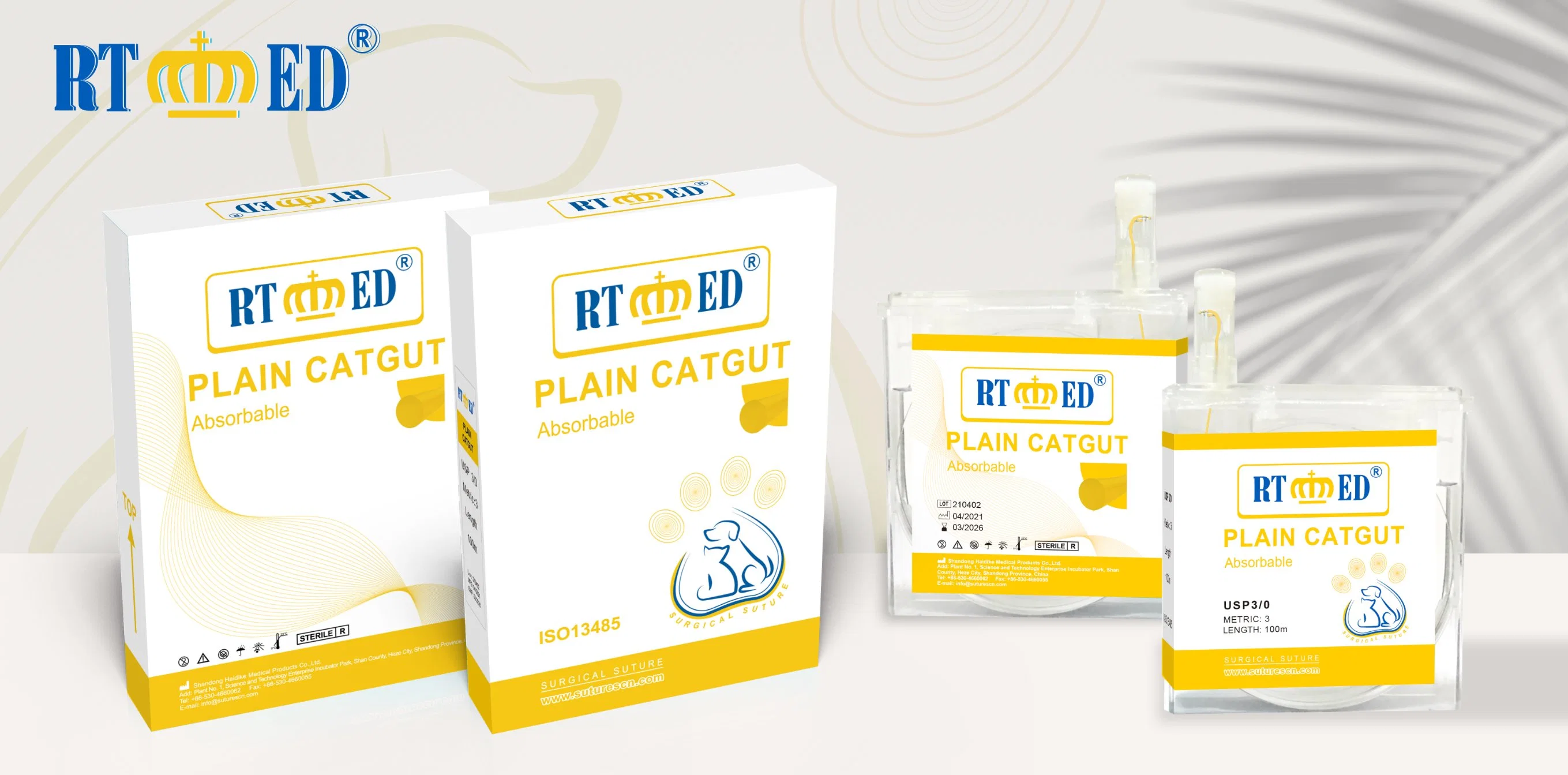 Surgical Cassette Catgut Absorbable Suture for Veterinary Use