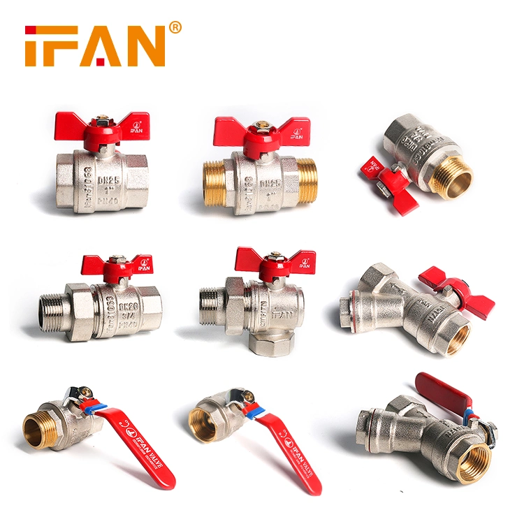 Ifan Wholesale/Supplier Gate Valve High Pressure Red Hand Wheel 2"3" Brass Gate Valve