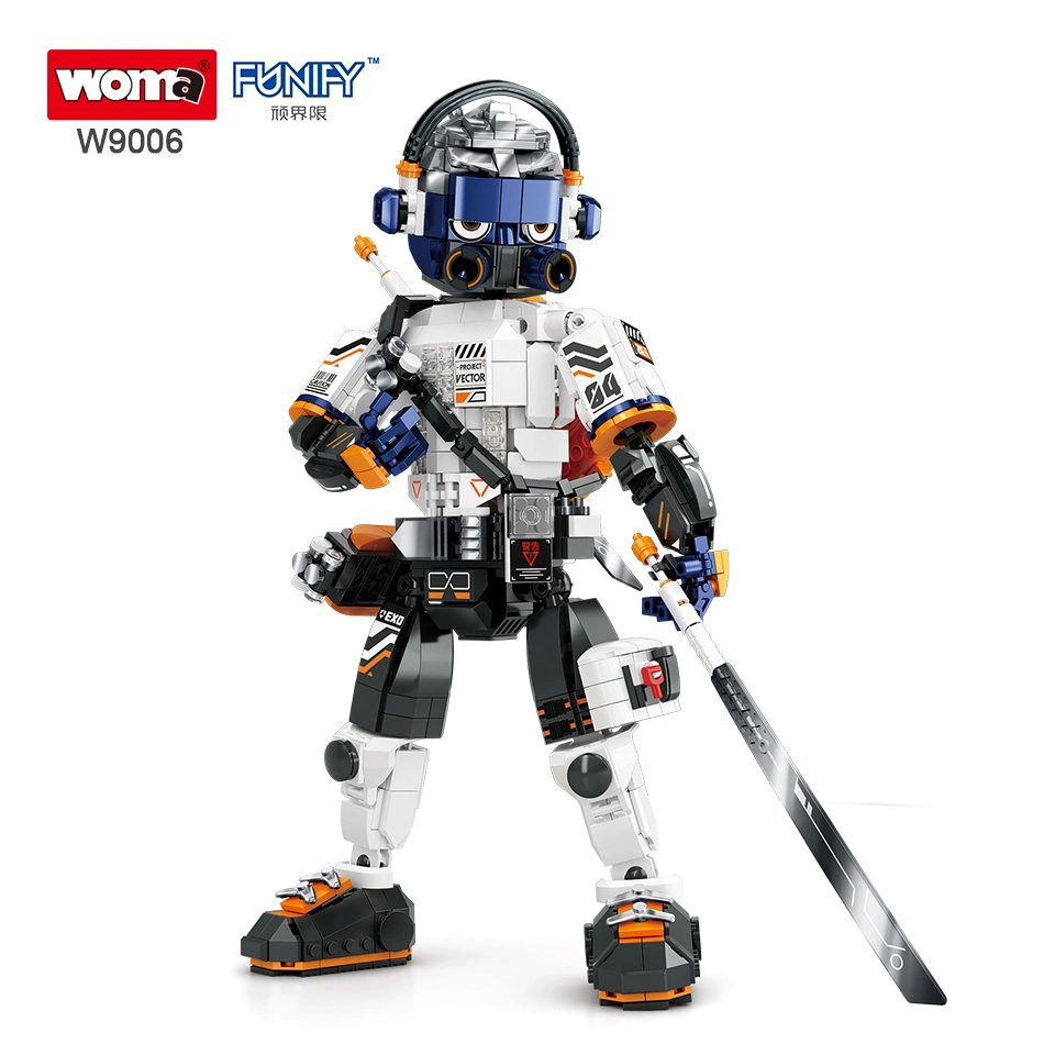 WOMA Toys Funify W9006 estudiante Popular Modelo funcional de Robot Samurai Bloques de construcción de plástico Brick Boy cumpleaños Navidad regalo de construcción Juguete