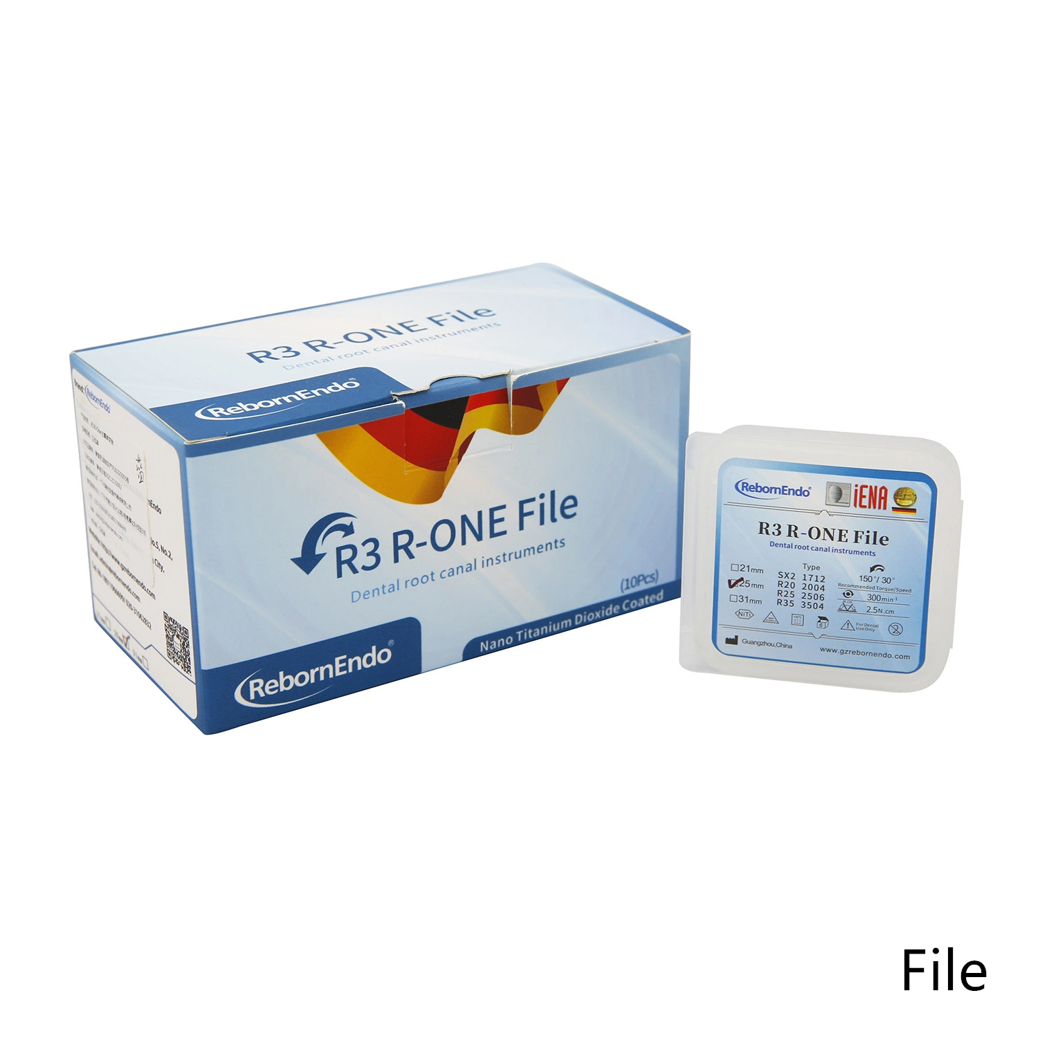 R-One File One-Stop Solution in Root Canal Treatment Nano Titanium Dioxide Coated End Files